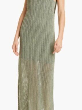 rag & bone Olive Green Sleeveless Knit Maxi Dress